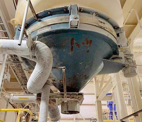 METALFAB 6' Dia. Top, 8" Outlet Bin Bottom