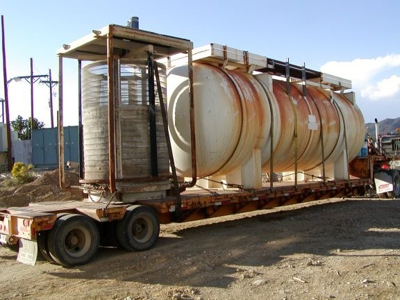 AMERICAN FABRICATION Sulphur Dioxide Tank, 10' D x 25' L, 150 PSI at 95 Deg F, with Corken Gas Compressor