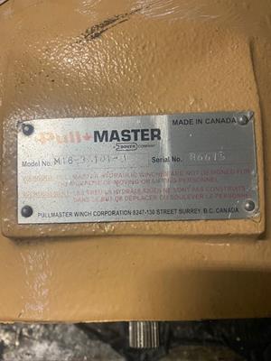 4 Units - Pullmaster Model M18-3-101-1 Planetary Hydraulic Winches)
