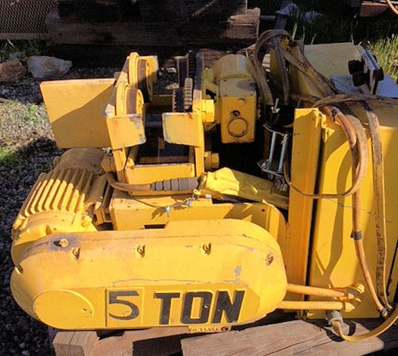 5-Ton Hoist with 5 HP motor and Reuland Magnetic Brake