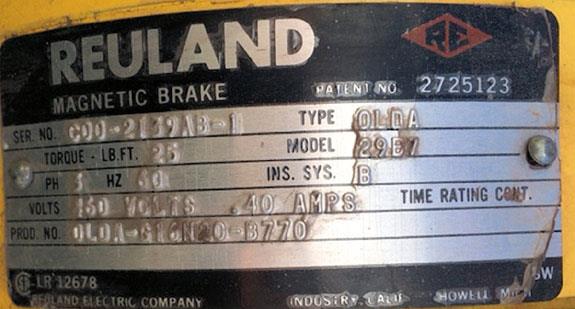 5-ton Hoist With 5 Hp Motor And Reuland Magnetic Brake)