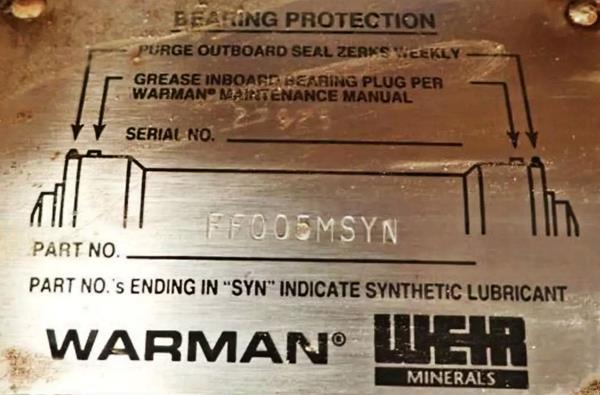 Unused W A R M A N Part #ff005msyn Bearing Assembly)