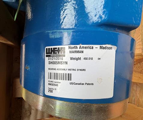 Unused W A R M A N Part #sh005msyn Heavy-duty Bearing Assembly)