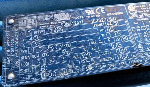 New Metso Hm200 8" X 6" Pump, 125 Hp)