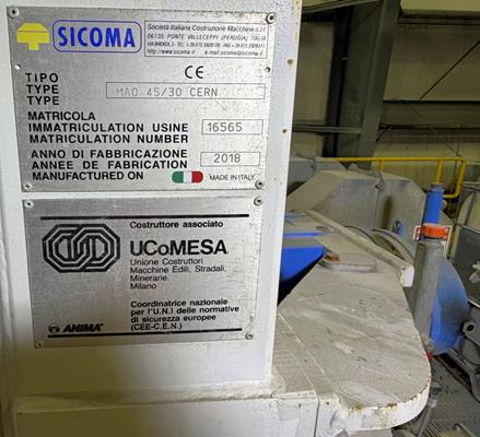 Used Paste Plant System With Sicoma Twin Shaft Mixer)