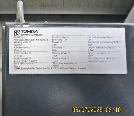 4 Units - Tomra Model Pro Primary Color - Nir 1200/b - Optical Sorter)
