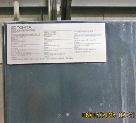 4 Units - Tomra Model Pro Primary Color - Nir 1200/b - Optical Sorter)