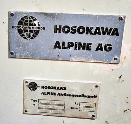 Hosokawa-alpine Ag 315/3 Turboplex Atp Air Classifier System)