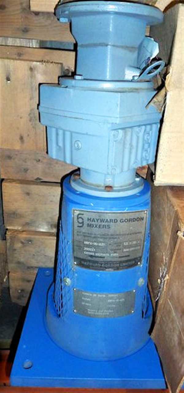 UNUSED HAYWARD GORDON Model HRFX-15-421 Copper Sulphate Mix Tank Agitator