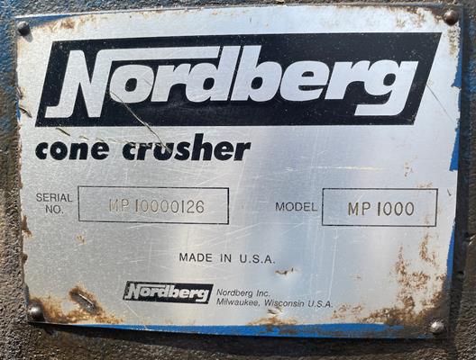Metso-nordberg Mp1000 Std Cone Crusher)