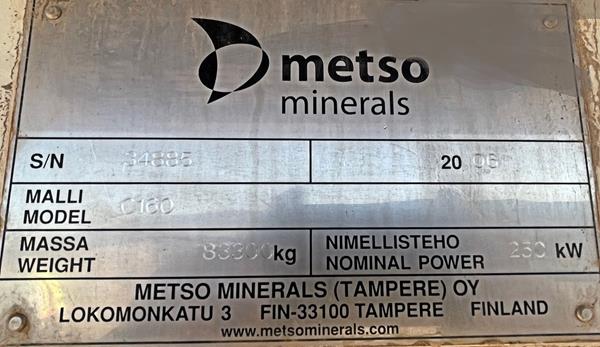 Nordberg C160 Jaw Crusher With 300 Hp Motor)