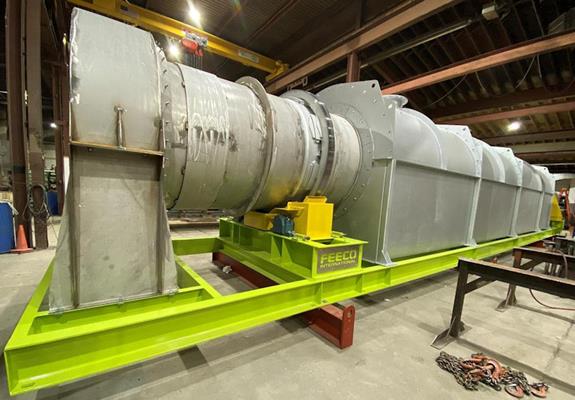 Feeco 4.5' Dia. X 50' L Indirect Fired Rotary Calciner)