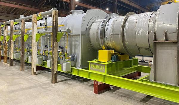 Feeco 4.5' Dia. X 50' L Indirect Fired Rotary Calciner)