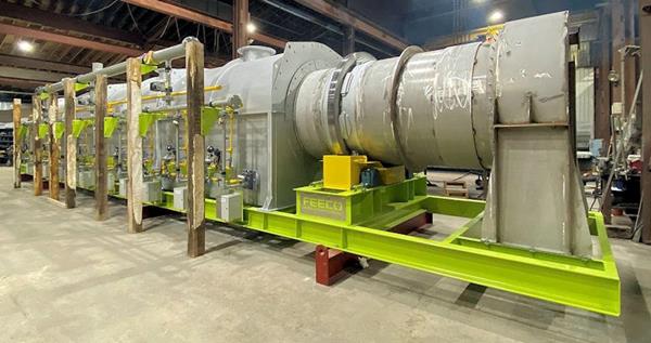Feeco 4.5' Dia. X 50' L Indirect Fired Rotary Calciner)