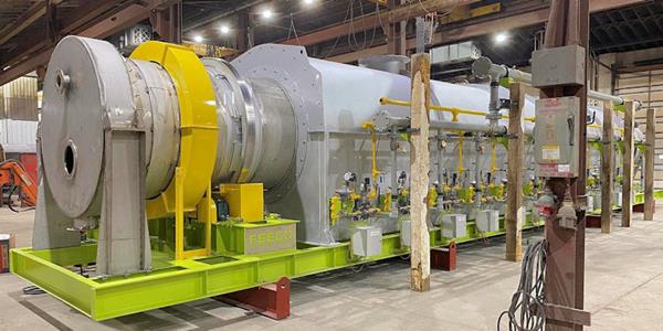 FEECO 4.5' dia. x 50' L Indirect Fired Rotary Calciner