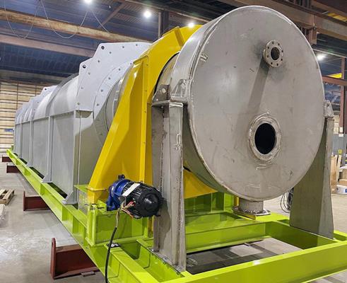 Feeco 4.5' Dia. X 50' L Indirect Fired Rotary Calciner)
