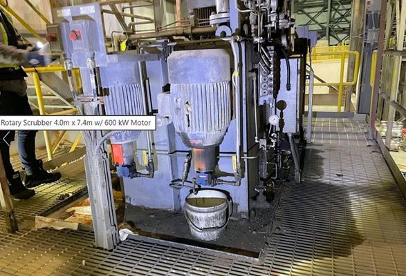 Ffe Minerals 4.0m X 7.4m (13' X 24') Vecor Rotary Scrubber, 600 Kw)
