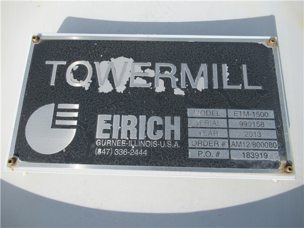 Unused Nippon Eirich Model Etm-1500 Towermill)