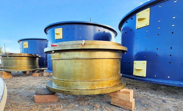 2 Units - Unused Flsmidth 22' X 36.5' (6.7m X 11m) Ball Mills With Dual 5,075 Kw (6,806 Hp) Motor Drives For A Total Of 10,150 Kw (13,6611 Hp))