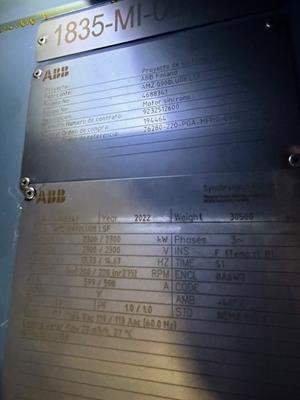 Unused Flsmidth 18' Dia. X 11.5' L Sag Mill, 2300 Kw (3084 Hp))