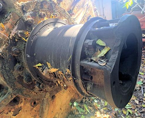 Marcy 8' X 6' (2.4m X 1.8m) Ball Mill, Wet Grind, Rubber Liners, No Motor)