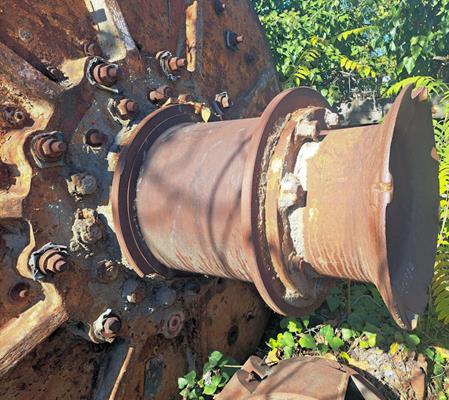 Marcy 8' X 6' (2.4m X 1.8m) Ball Mill, Wet Grind, Rubber Liners, No Motor)