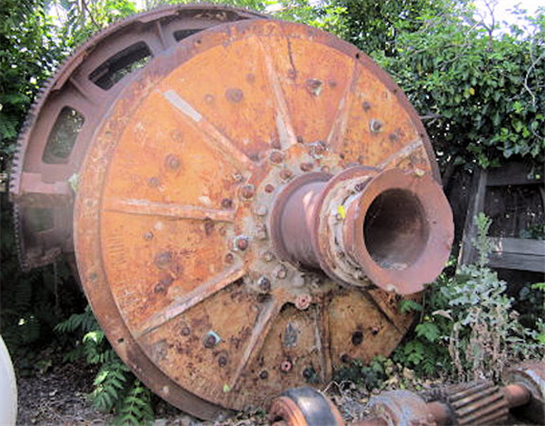 MARCY 8' x 6' (2.4m x 1.8m) Ball Mill, wet grind, rubber liners, No Motor
