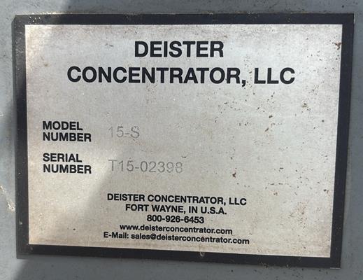 Deister Model 15-s Concentrating Table)