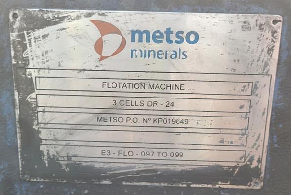 Metso Bank Of 3 Cells Model Dr-24 Flotation Cells 1.4m3)