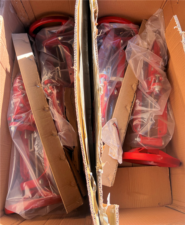 6 Units - UNUSED BRAY Series 752, 4" (100mm) Bidirectional Perimeter Seat Knife Gate Valve
