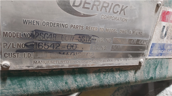 4 Units - Derrick Model 2sg48-60w-5stk Stack Sizers)