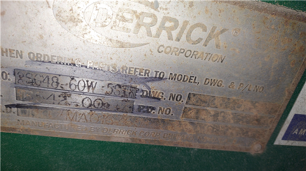 4 Units - Derrick Model 2sg48-60w-5stk Stack Sizers)