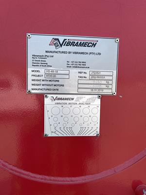 2 Units - Vibramech Model H2-48-18 Double Deck 6' X 16' (1830mm X 4880mm) Screen)