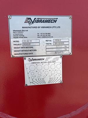 2 Units - Vibramech Model H2-48-18 Double Deck 6' X 16' (1830mm X 4880mm) Screen)