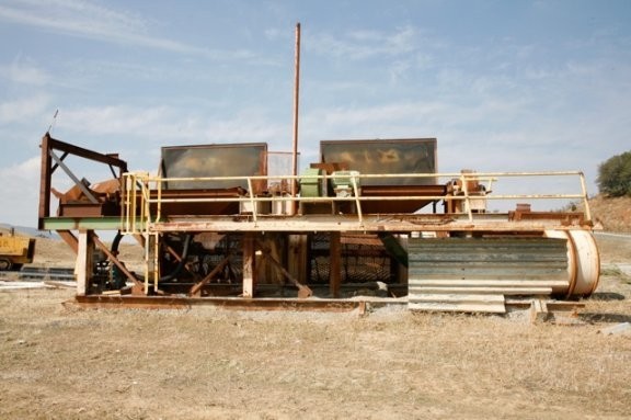 7' Dia. X 45' Long Trommel Screen, 50 Hp With 1/4" Punch Plate On Stand)