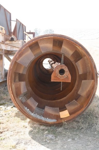 7' Dia. X 45' Long Trommel Screen, 50 Hp With 1/4" Punch Plate On Stand)